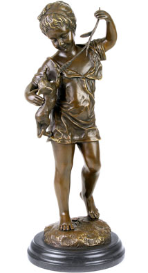 Bronze Girl with Cat Bronze Girl with Cat