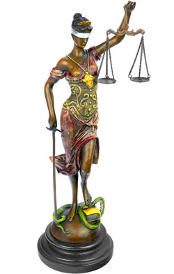 Bronzefigur Justitia